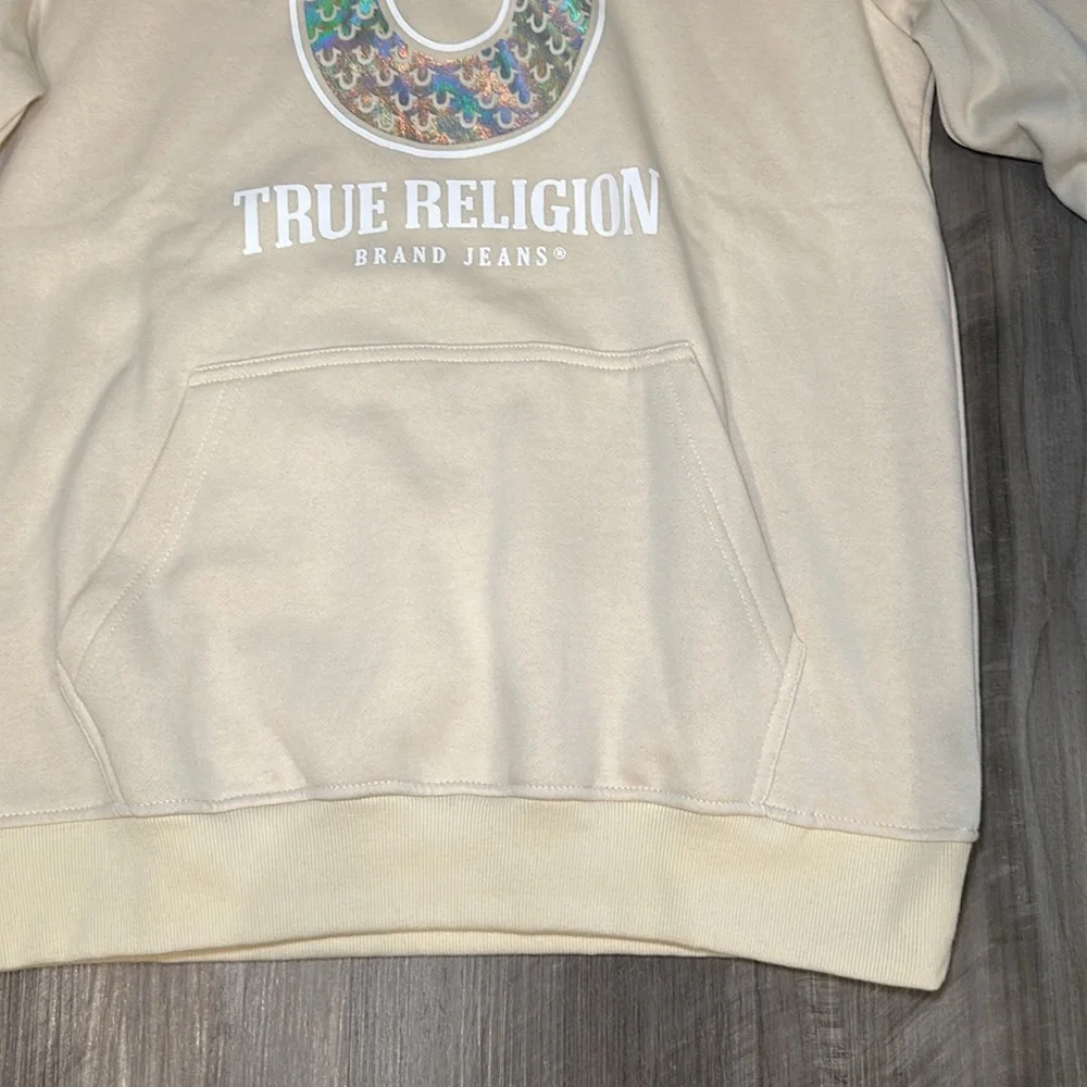 True Religion Foil Metallic Arch Hoodie - Small